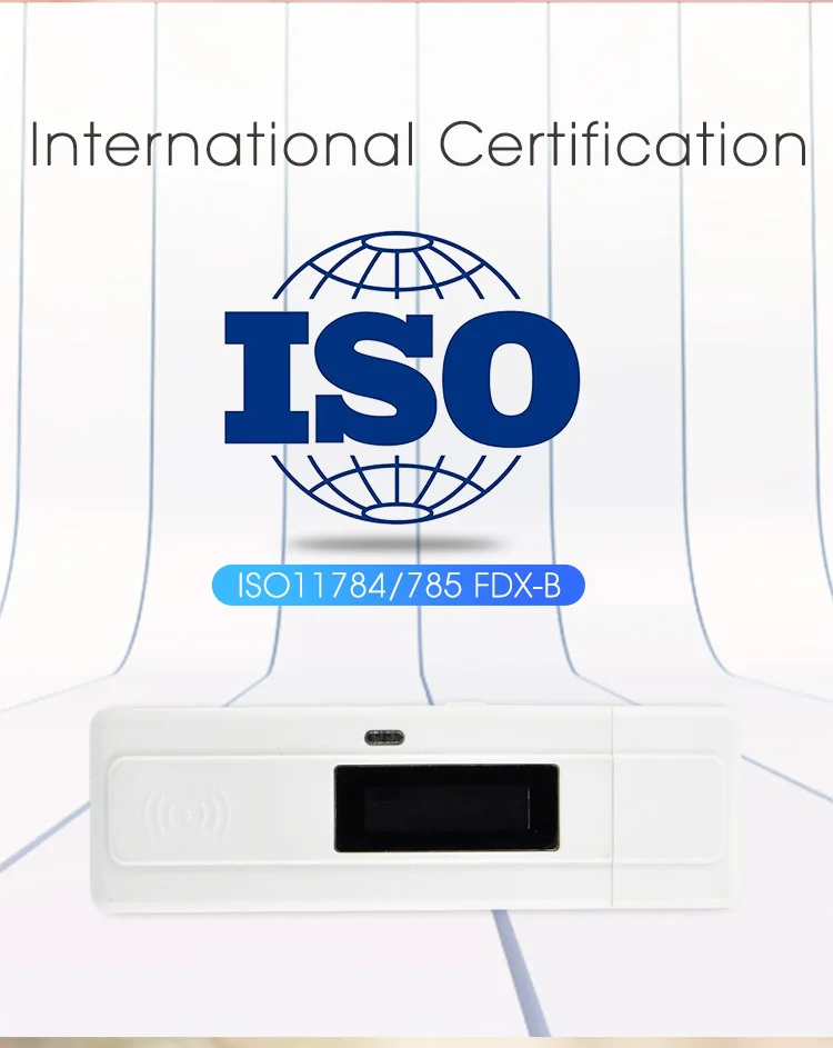 OLED дисплей ISO11784/85 USB устройство для чтения ID животных EMID микрочип сканер RFID с