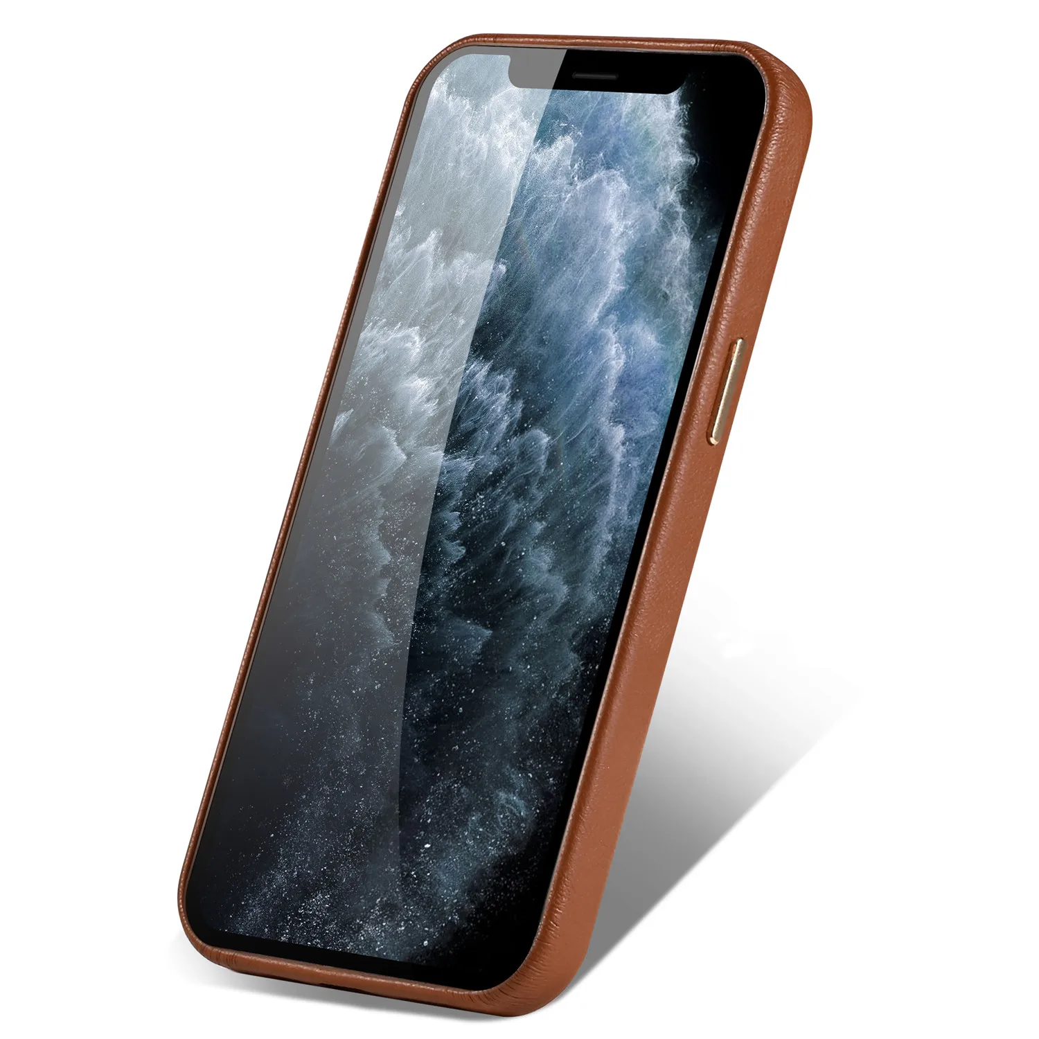 Чехол из натуральной кожи для iPhone 13 Pro Max Mini Роскошный деловой чехол воловьей