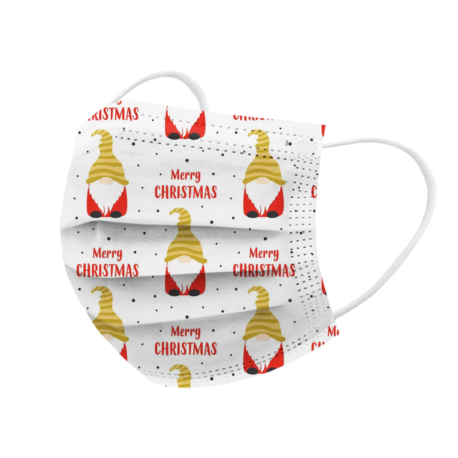 

10 шт. Рождественская защитная маска, 3-слойная одноразовая Рождественская Женская тушь для ресниц, дизайнерские маски
