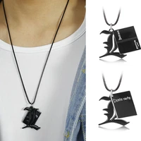 anime death note metal necklace cross book pendant leather chain cosplay women men accessories choker jewelry gifts