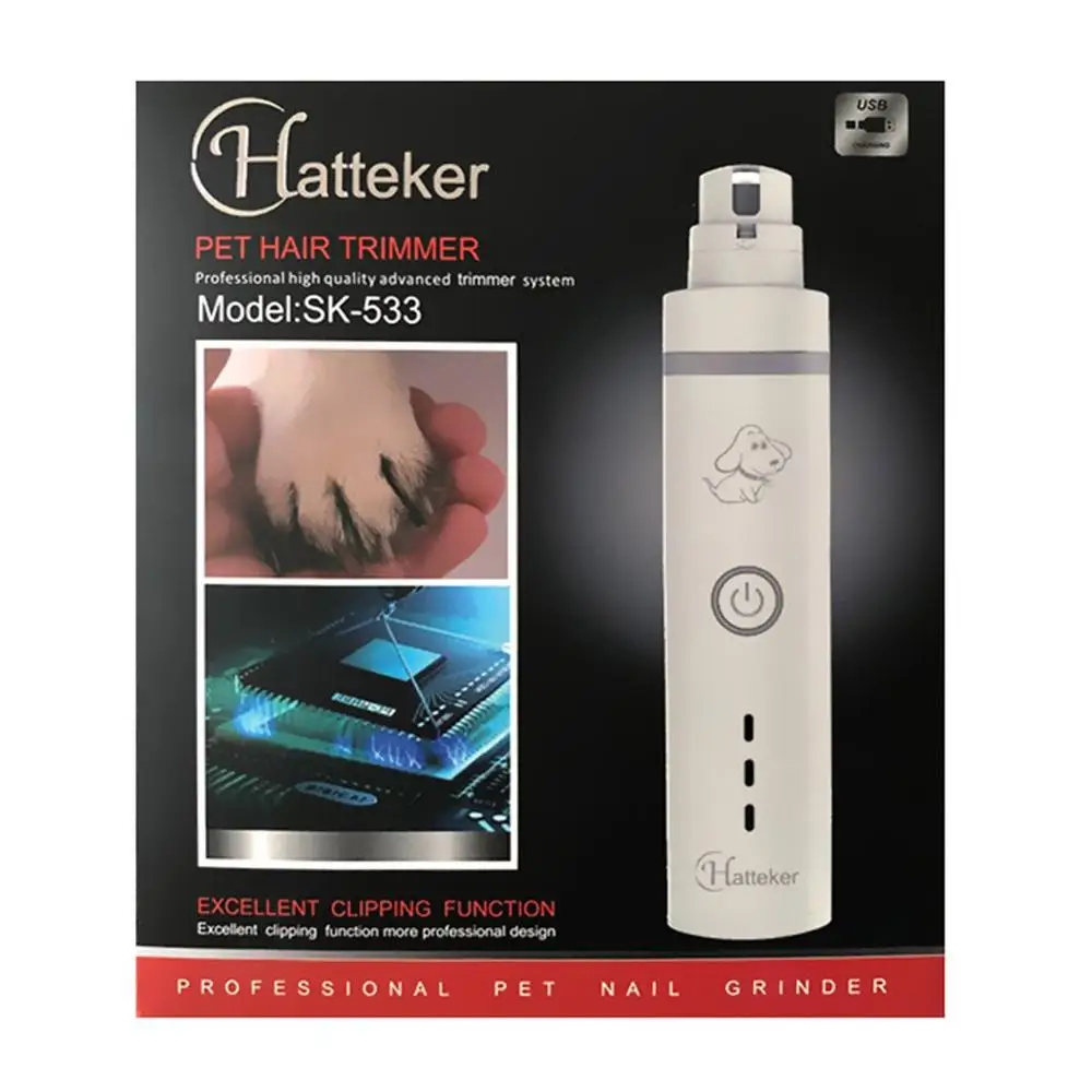 

Dog Cat Hair Trimmer Pet Grooming Electric Machine USB Rechargeable Pets Clippers Nail Grinding & Hair Trimmer Foot Hair 3 in1
