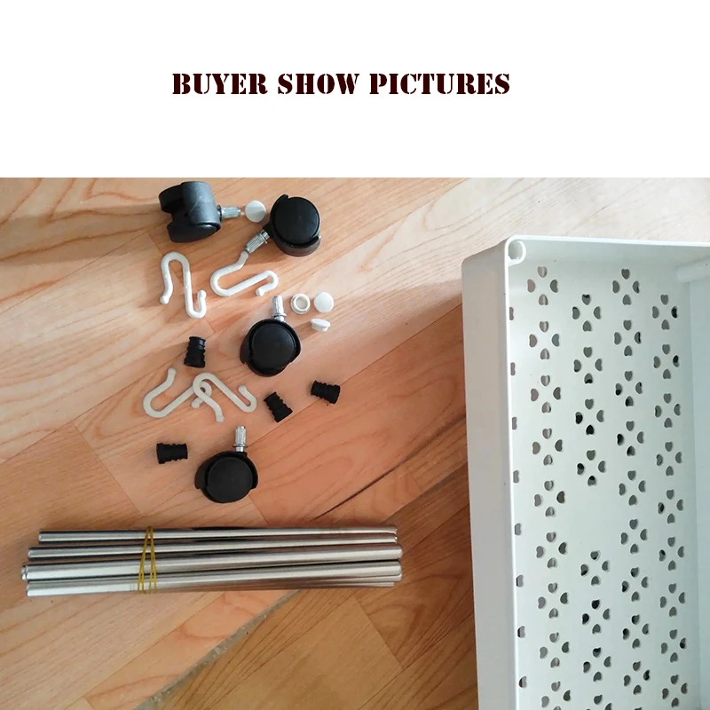 

2/3/4 Layers Movable Kitchen Shelf Storage Organizer Rack Bathroom Shelf Metal Rolling Trolley Cart Basket Stand With Wheels