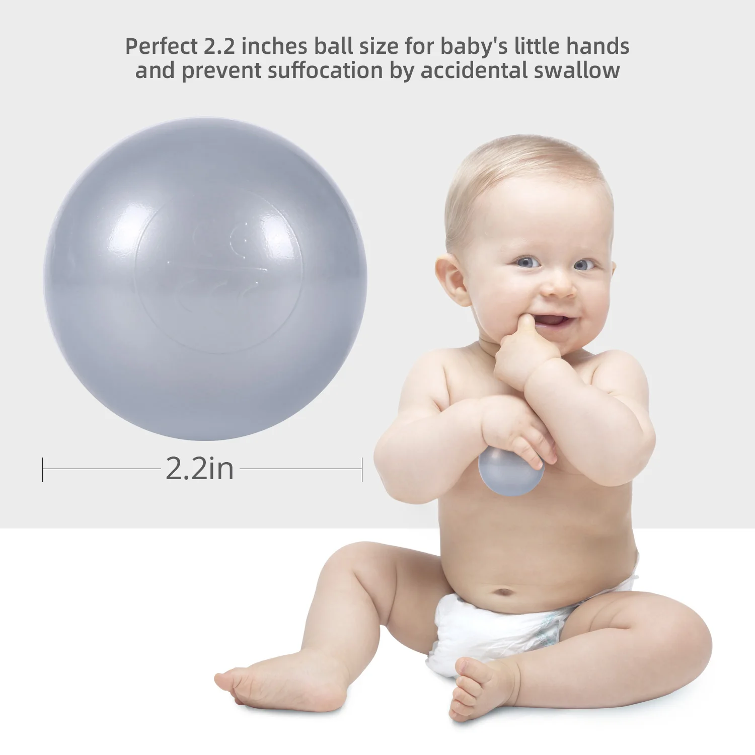 Шарики для детей пластиковые шарики 100 серо-белого цвета ямы малышей вечеринки в