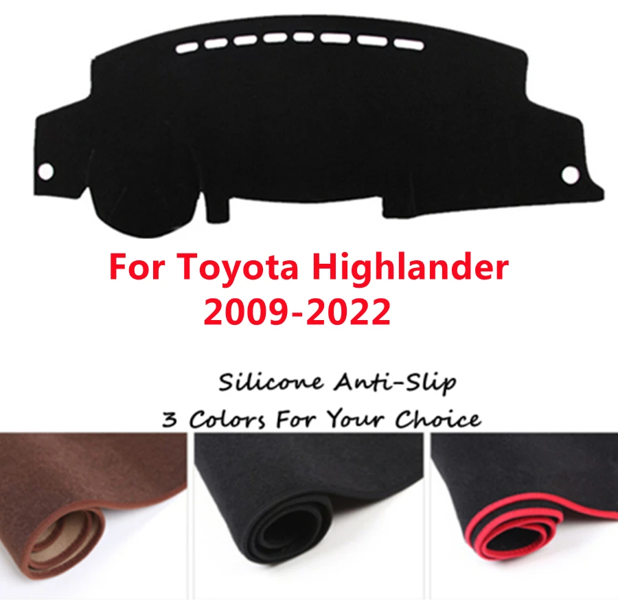 

Супермягкий Противоскользящий чехол на приборную панель автомобиля для Toyota Highlander (2009-2022) 2010-11-12-2021, автомобильный коврик для приборной панел...