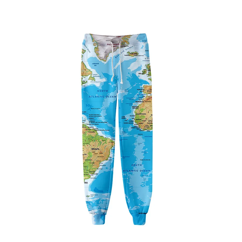 

Dropshipping 8-20Y Anime Joggers Boys Sweatpants Kids Funny Galaxy World Map Print 3D Pants Children Loose Casual Girls Trousers