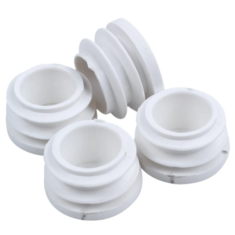 New-4 Pcs 19mm Dia Plastic Blanking End Cap Tubing Pipe Inserts Bung White |