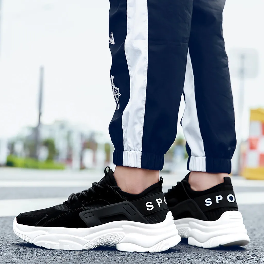 Men Casual Sneakers Shoes Non-Slip Sports Mesh Running Male Outdoor Breathable Big Size | Обувь