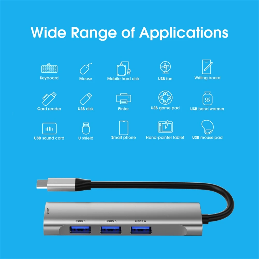 vothoon usb c hub адаптер с 4 usb портами для за