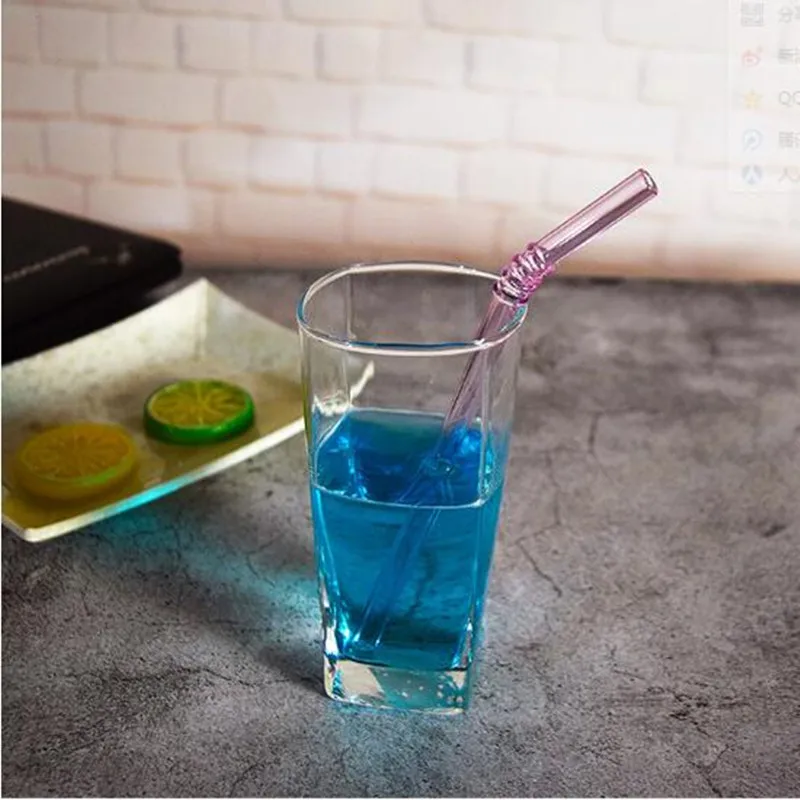 2 шт. новая стеклянная соломинка с кисточкой цветная креативная Цветочная