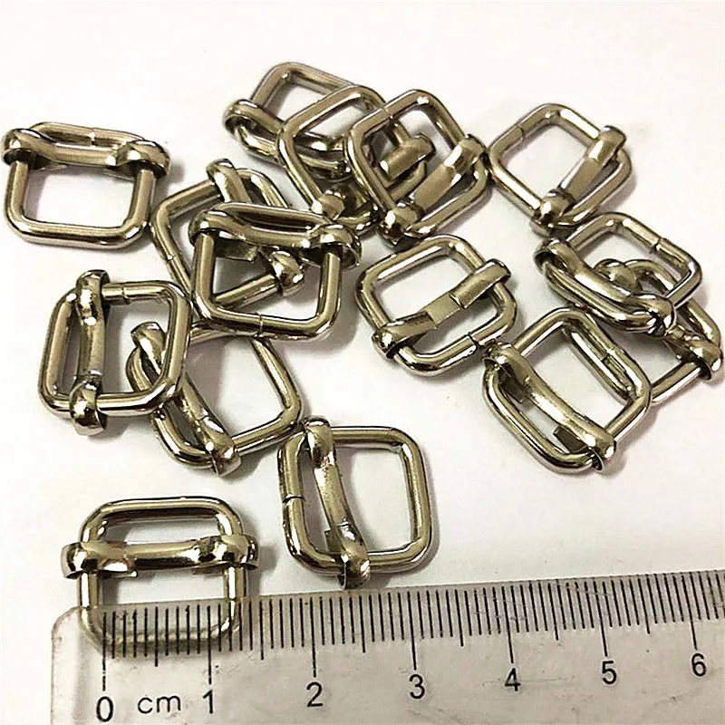 

20pcs/lot 11mm Metal Slides Tri-glides DIY patchwork buckle handmade sewing mini buckle for bjd dolls dolls clothing adjustable