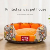 warm dog house soft cat litter four seasons nest pet big bed baskets waterproof kennel for cat puppy drop shipping