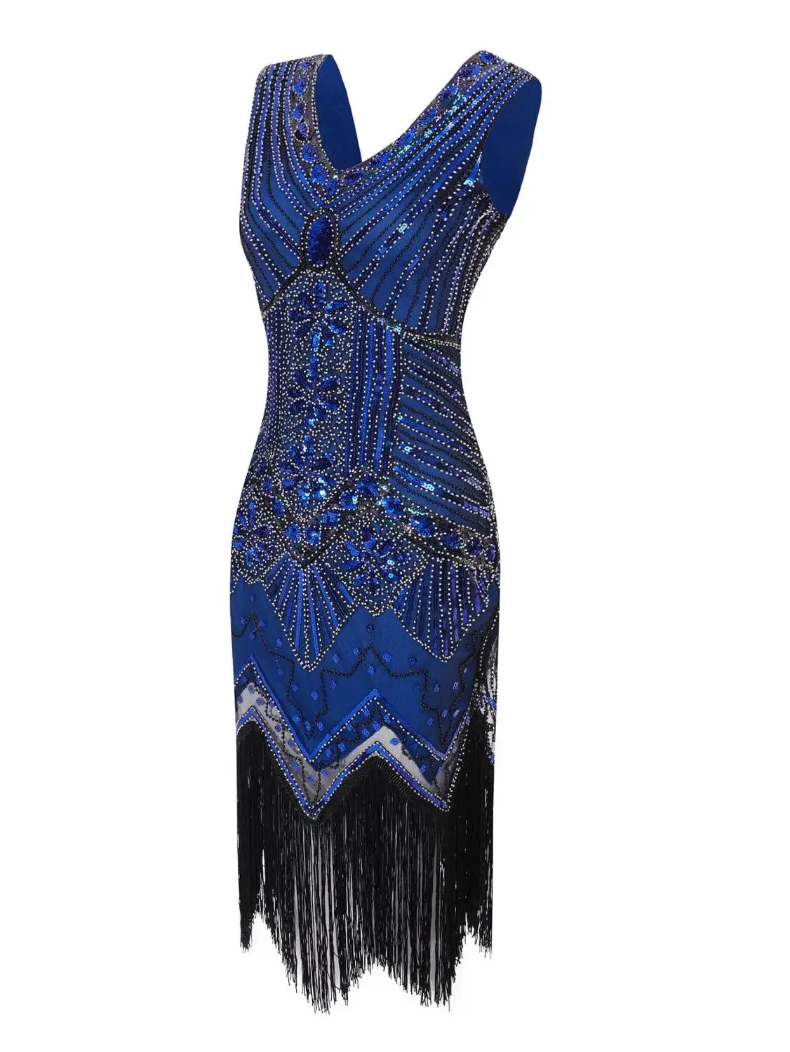 Женское винтажное платье в стиле Великий Гэтсби облегающее с блестками