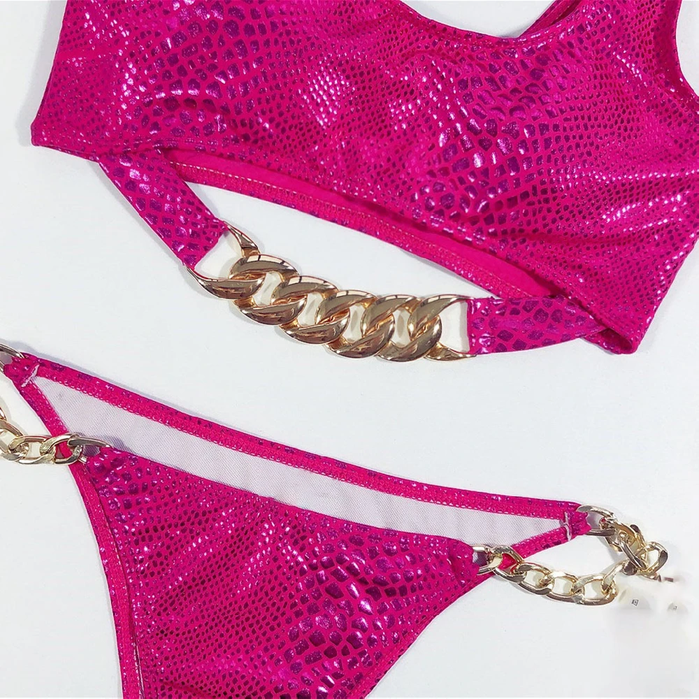 

2021 New Sexy Summer Snake Printed Bikini Bather Female Swimsuit Women Swimwear Two-Pieces Set Beachwear Explosion Ladies Split