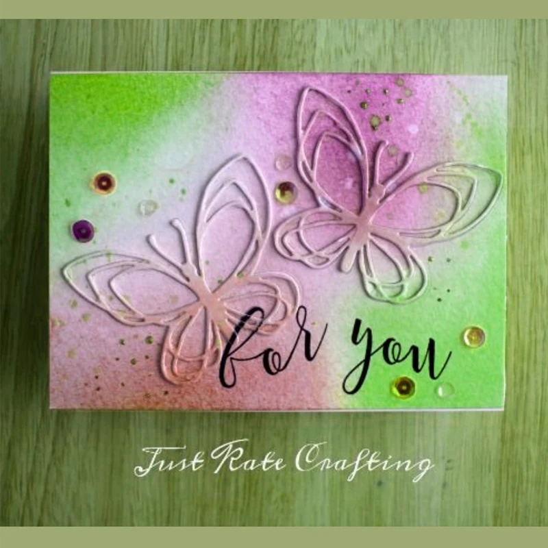 

Flower Butterfly Frame Metal Cutting Dies Stencils For DIY Scrapbooking Decor Embossing Handcraft Card Making Punch Template