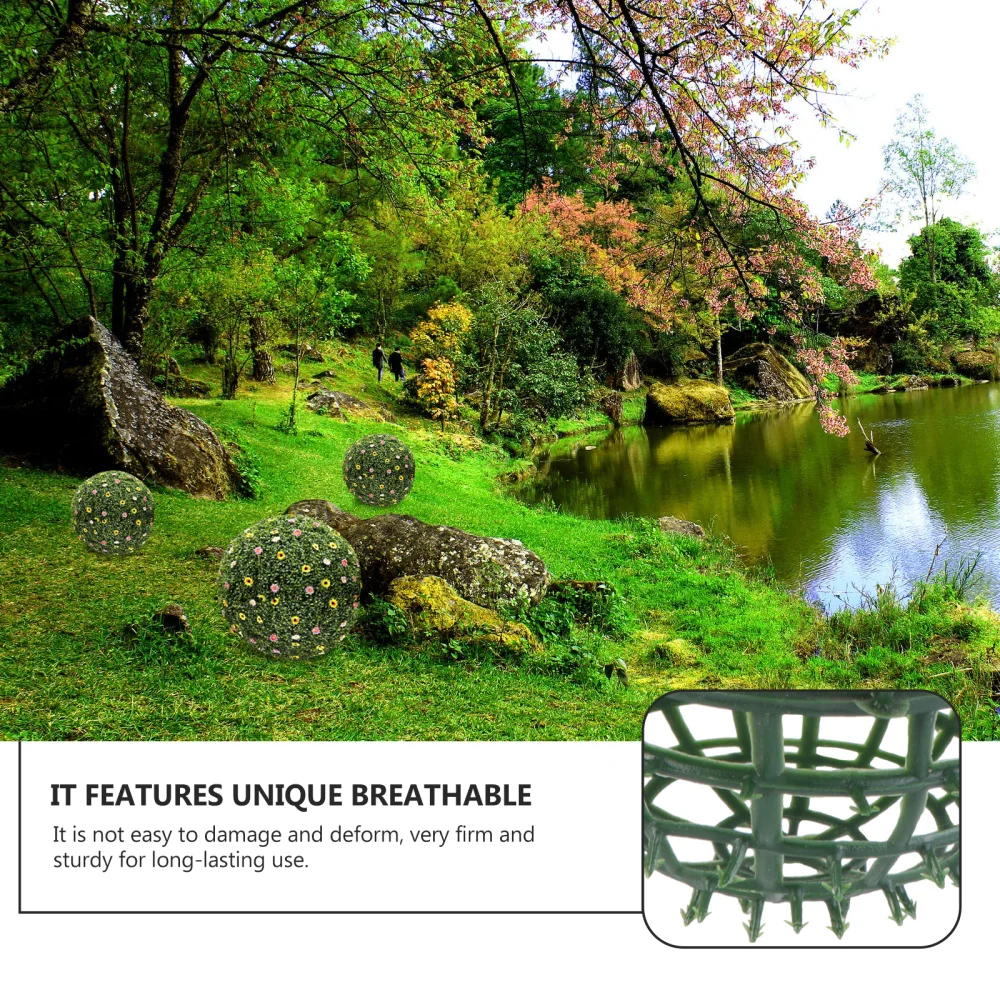 

4Pcs Decorative Grass Shelf Wedding Flower Holder Grass Ornament Green