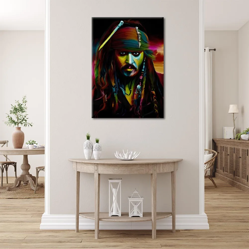 

Canvas Poster Movie Jack-Sparrow Wall Art Painting Posters and Prints Wall Pictures for Home Decor No Frame
