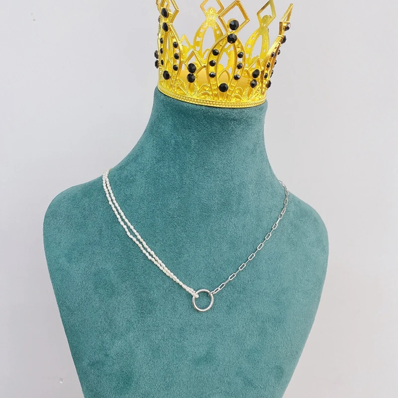 

Louleur реальные 925 серьги из жемчуга и серебра ожерелье Элегантный Минималистский колье, цепочка, колье для женщин, роскошные ювелирные издели...