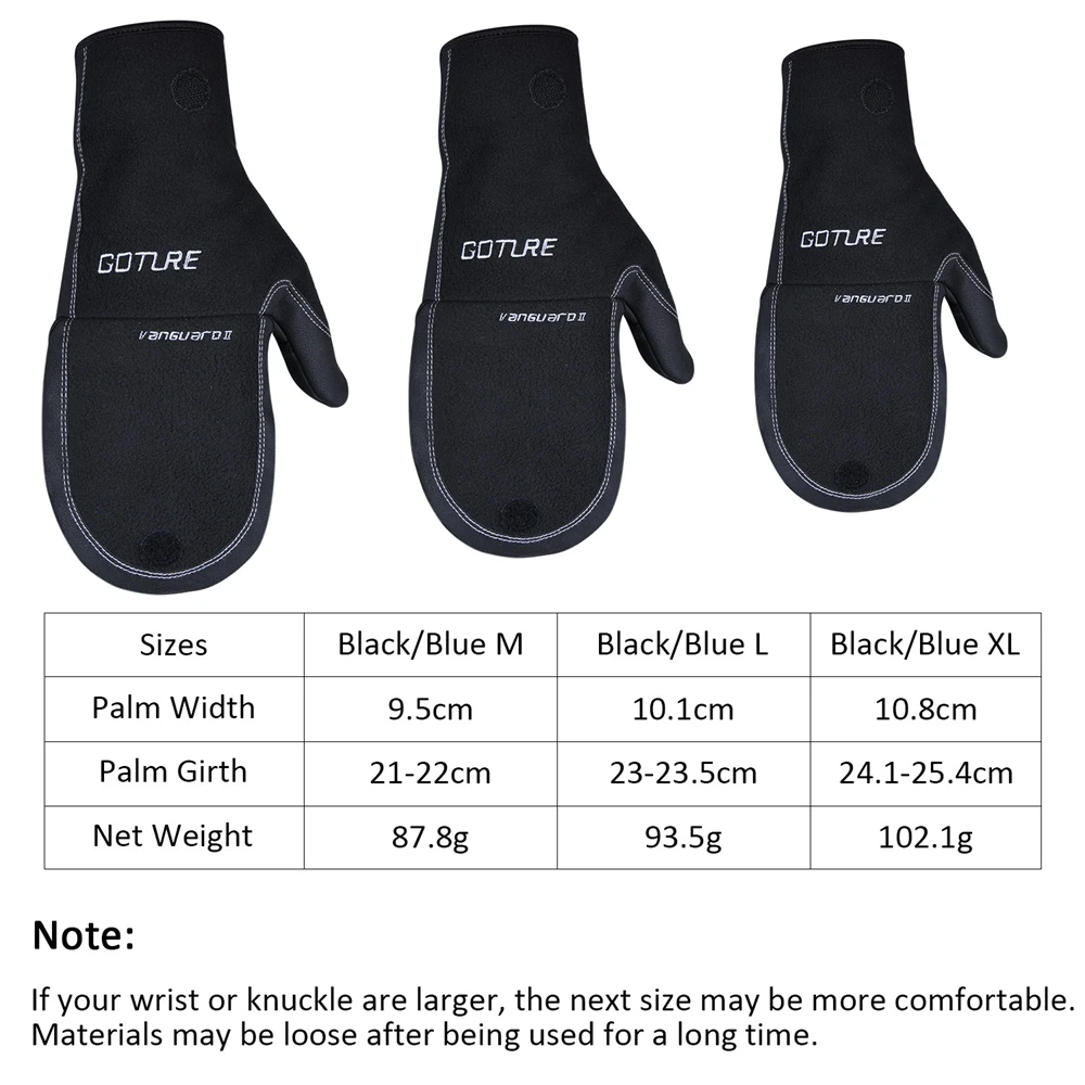 Зимняя рыболовная перчатка Goture водонепроницаемая ветрозащитная откидная