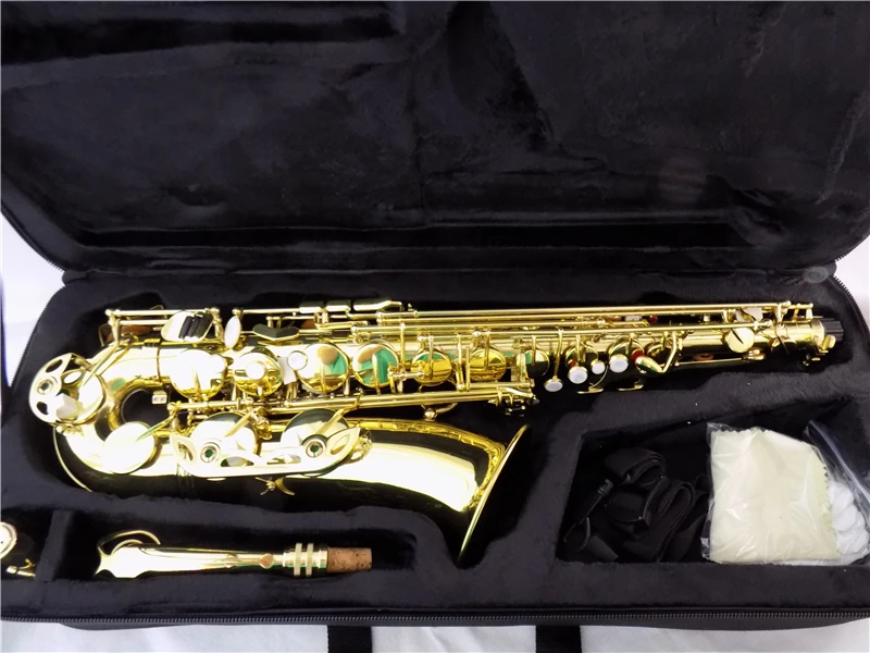 

C Melody saxophone Lacquer Yellow Brass sax C saxofone with hard case Musical instruments professional