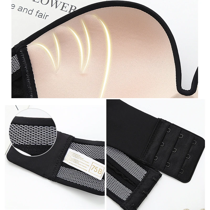 

Elovegirl Comfortable Wireless Strapless Bras For Women Bralette Seamless Push Up Bra Lingerie Sexy Backless Invisible Bras