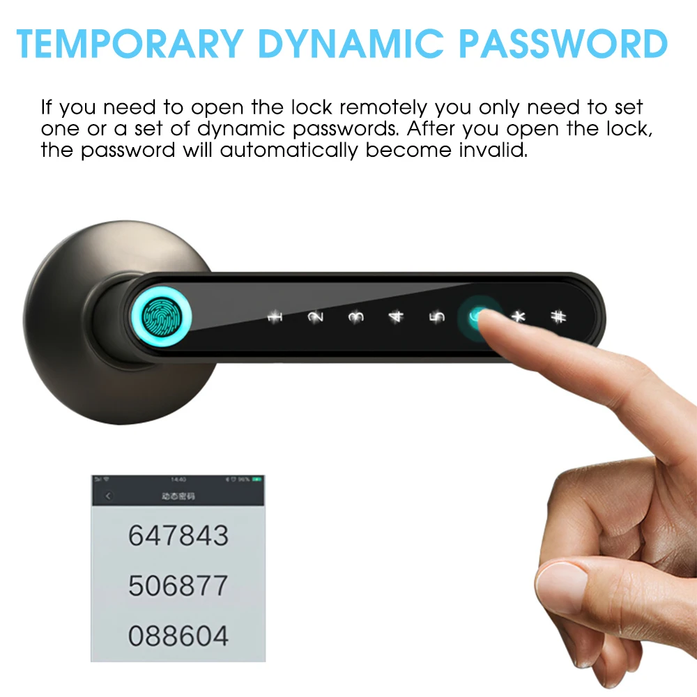 smart fingerprint door lock bluetooth digital electronic door lock anti theft password door handle for offices home apartment free global shipping
