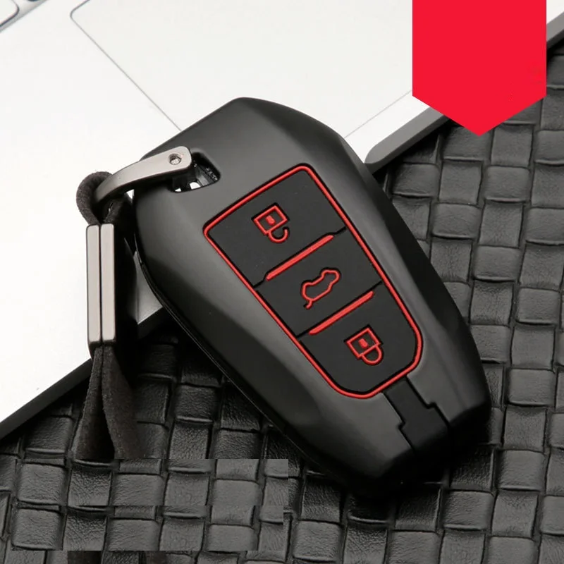 

Carbon Fiber Alloy Car Key Case Cover Keyless Fob Shell For Peugeot 208 308 508 3008 5008 for Citroen C4 Picasso DS3 DS4 DS5 DS6