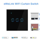 Умный выключатель для штор eWeLink WiFi EU US для жалюзи Электрический моторный двигатель, процент открытия, пульт дистанционного управления Alexa