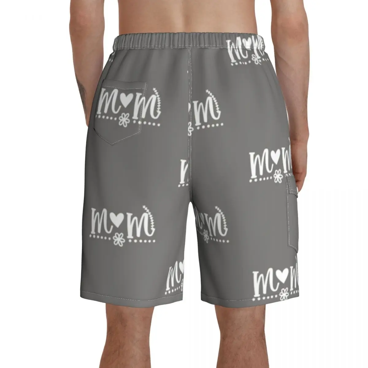 

Mom Board Shorts Pattern Beach Swimming Trunks Polyester Men Swim Trunks