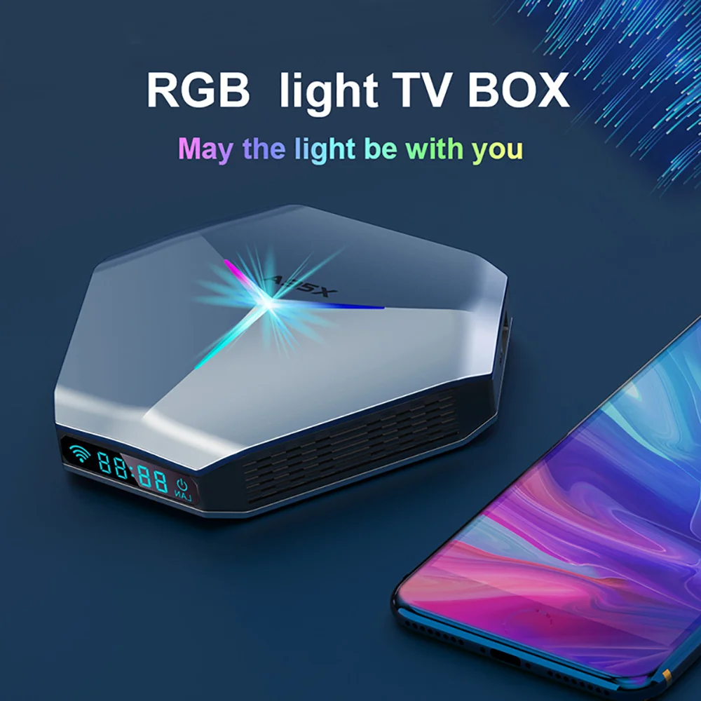 2021 4GB 64GB Plex Media Support Youtube Set Top Box 16GB 32GB 128GB A95X F4 Amlogic S905X4 Android 10 8K RGB Light Smart TV Box