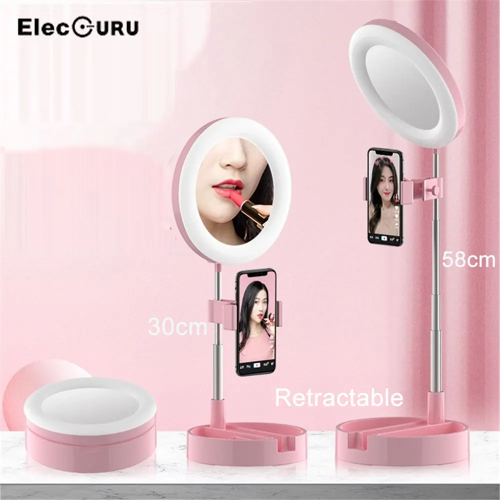 

Светильник наполняющий с зеркалом для макияжа, складной, вращающийся, Выдвижной кронштейн, настольная ламсветильник наполняющего света дл...