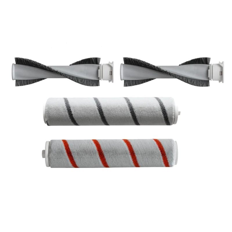

2 Pcs Mite Removal Brush & 2 Pcs Main Brush for XIAOMI MIJIA Dreame V9 V10 V11 Handheld Cordless Vacuum Cleaner Parts