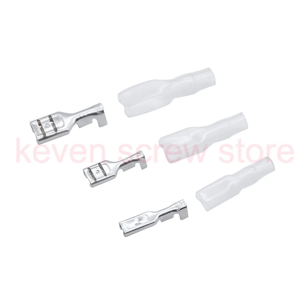 150pcs 6.3/4.8/2.8 Insulated Electrical Wire Terminal Crimp Spade Connectors Assorted Set Cold press terminal Sheath | Обустройство