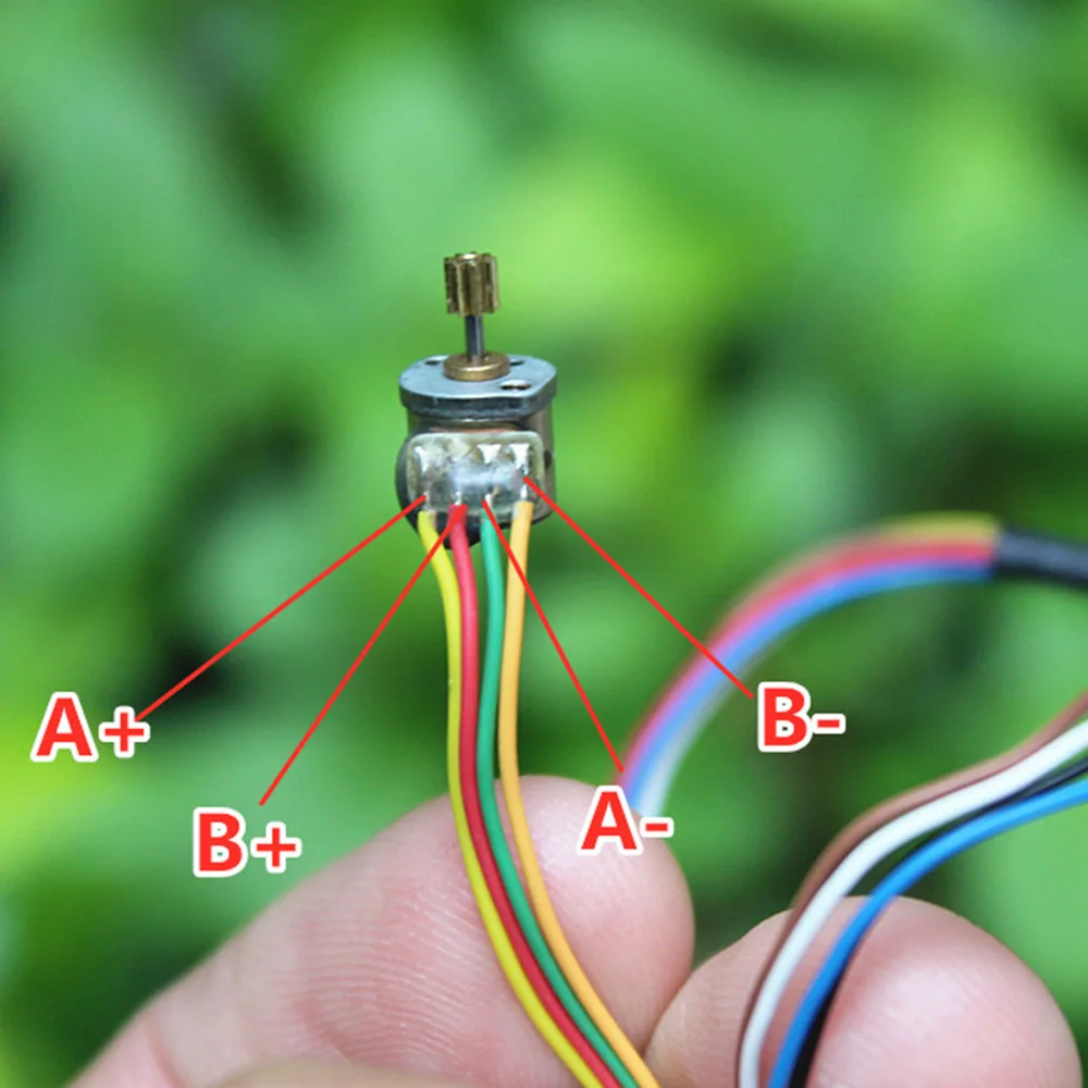 Пара Мини 6 мм шаговый двигатель электрический 2-фазный 4-проводной с 9 зубьями 0 2