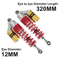 1pair spring 7mm 320mm 12 5 rear air shock absorbers gas suspension motorcycle scooter avt dirt bike red sliver gold d30