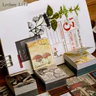 Винтажные стикеры Lychee Life в виде грибов для заметок, стикеры для скрапбукинга, дневника, планировщика, подложки, бумажные этикетки, украшение для дома