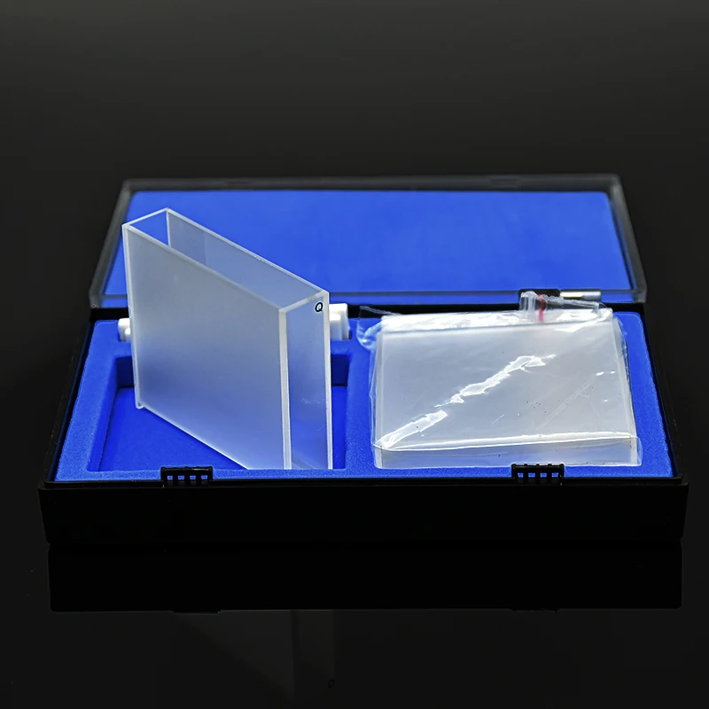 Кварцевая кювета (жидкости клетки образца) поглощение 40 мм измерения отраженного