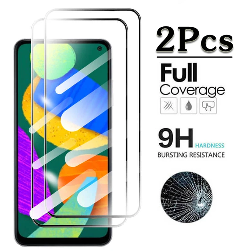 

2PCS Tempered Glass for Samsung Galaxy F52 5G F12 F22 F02S F41 F62 Phone Screen Protectors Film for Samsung gelaksi F52 Glass 9h