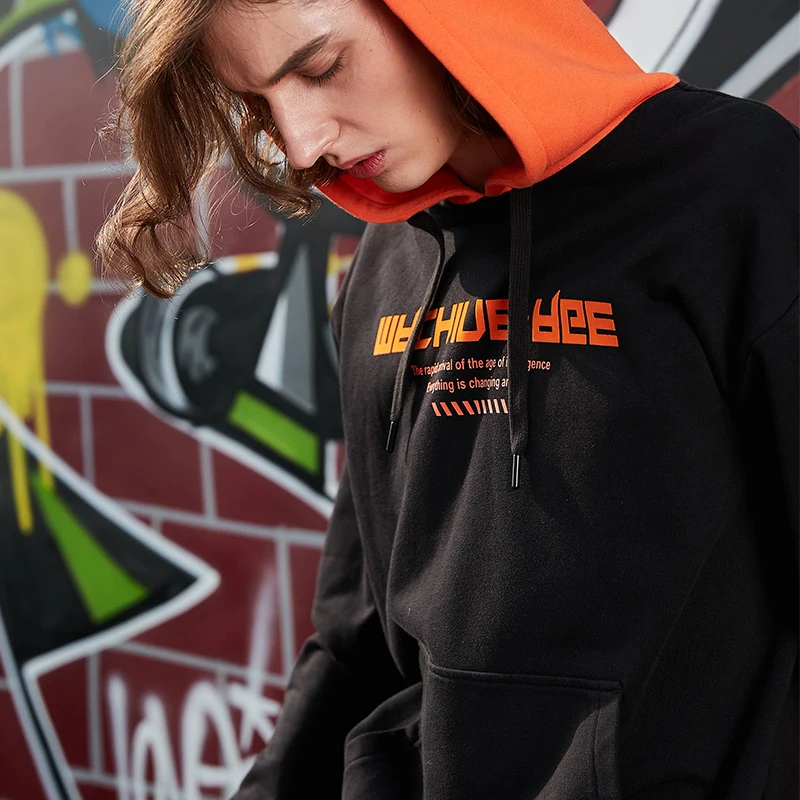 Мужские толстовки KELME Мужская толстовка в стиле хип хоп с буквенным принтом