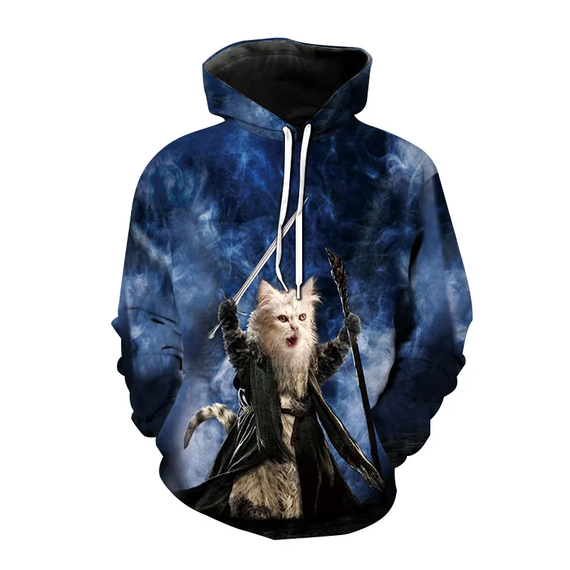 

Funny couple cat 3D printed hoodie cute kitten butler sweatshirt/pullover/hoodie