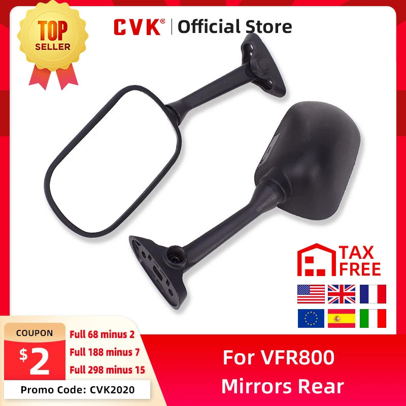 CVK зеркала зеркало заднего вида перевернутое для Honda VFR800 2002 2003 2004 2005 2006 2007 2008 VFR 800