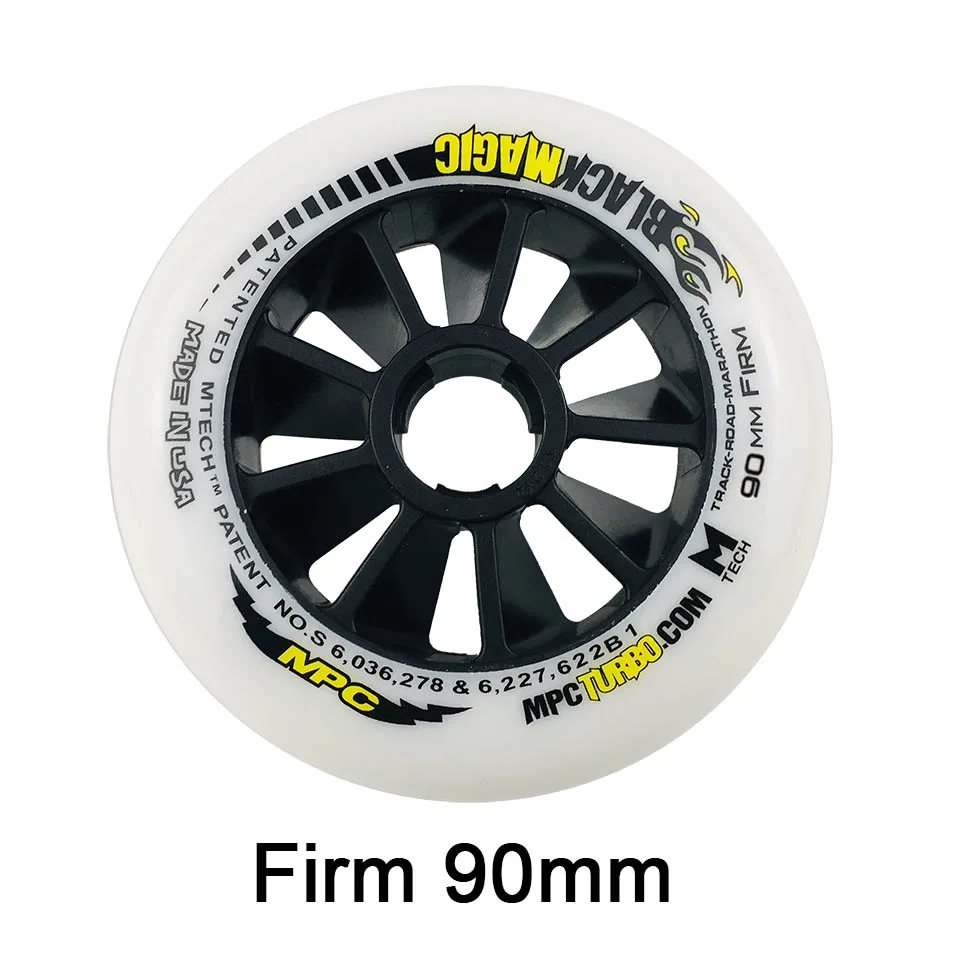 Firm 90mm 8 шт. MPC черные Волшебные колеса SRC XXFirm XFirm 110/100/90 мм марафонские гоночные шины для роликовых скоростных коньков дорожные катания A094 - Цвет: Firm 90mm