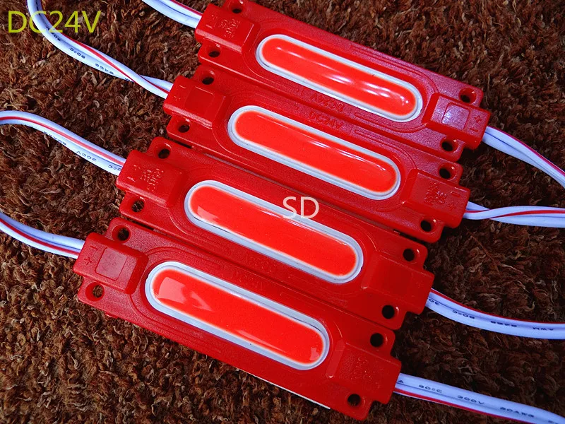 1000pcs 2W Injection led COB module DC24V car truck moto lamp Waterproof background light warm white/red/blue/Green | Освещение