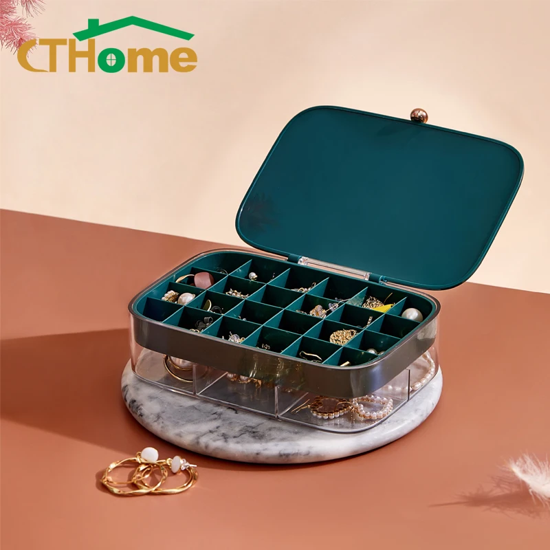 

NEW Hot Sales Acrylic Fashion Jewelry Organizers Multi-layer Jewellery Storage Box Earring Ring Jewelry Storage Case Showcase