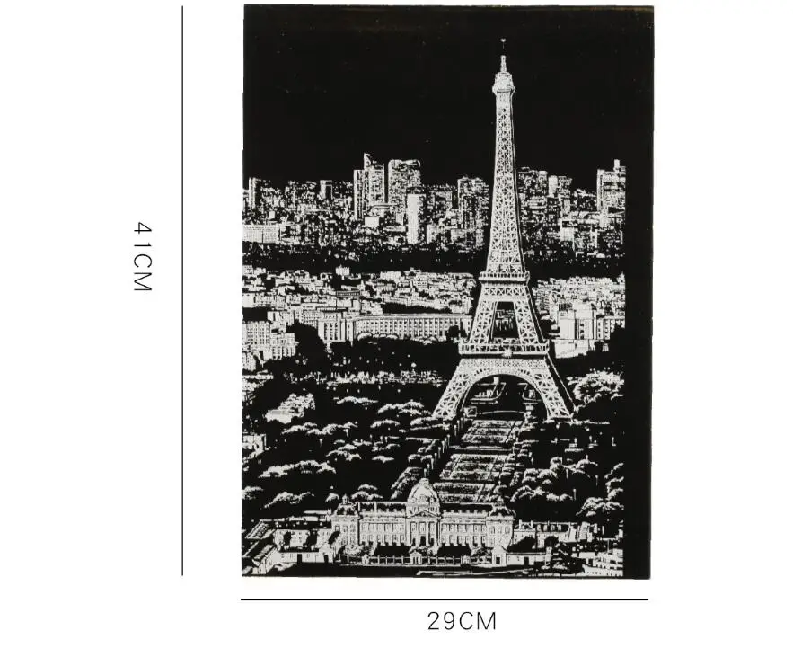 4 предмета в комплекте с защитой от царапин и изображением ночного города