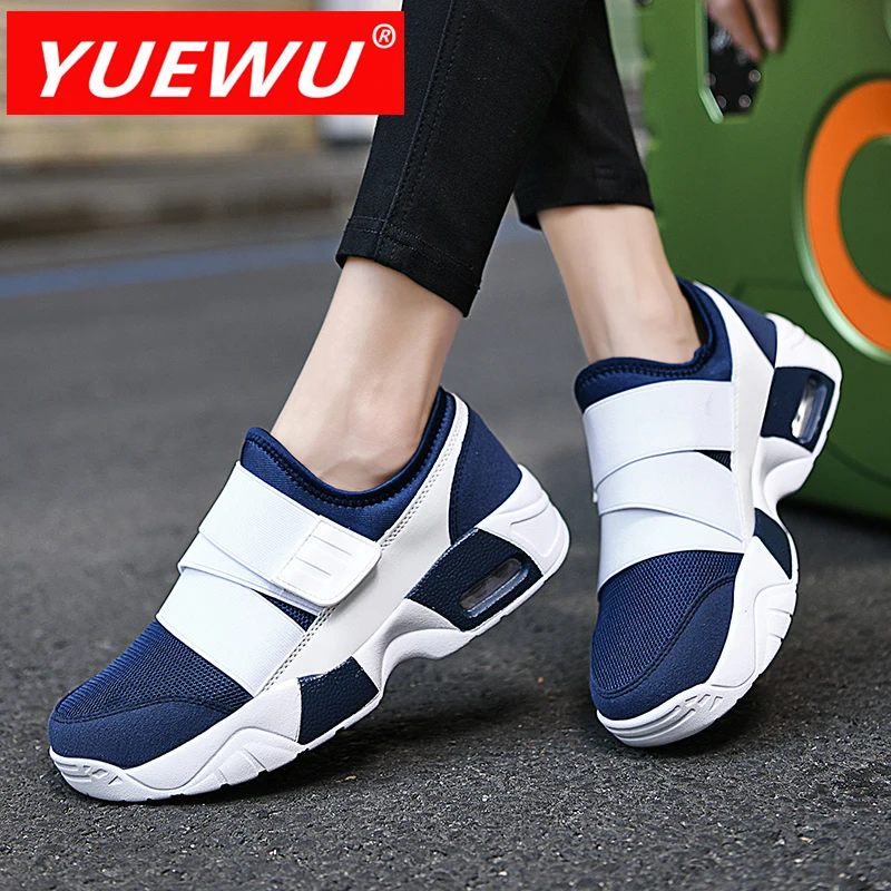 

YUEWU Leisure Sports Walking Women’S Buckle Sleeve Foot Large Size Mesh Sneakers Lightweight And Flexible