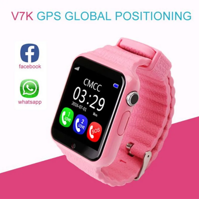 696 V7K Bluetooth умные часы для детей gps для мальчиков и девочек поддержка SIM/TF набора вызова Push сообщения Детские Смарт-часы сенсорные часы с камерой V7 3k