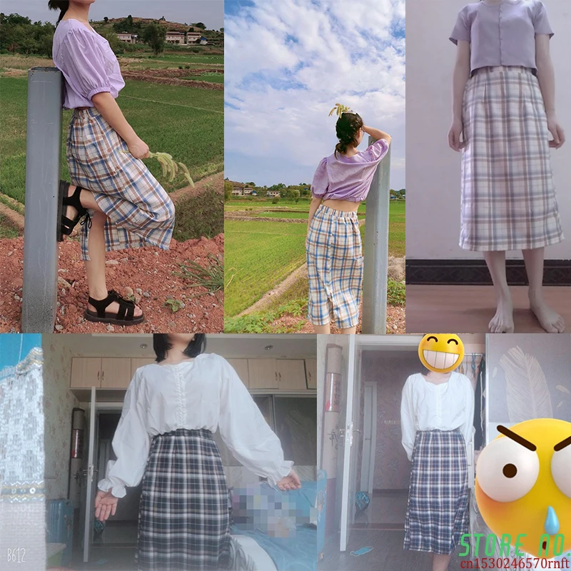 

Spring Plaid Long Skirt Women High Waist Lattice Midi Skirt Mujer 2020 New Vintage Elegant Slim Bodycon Pencil Skirt Jupe Retro