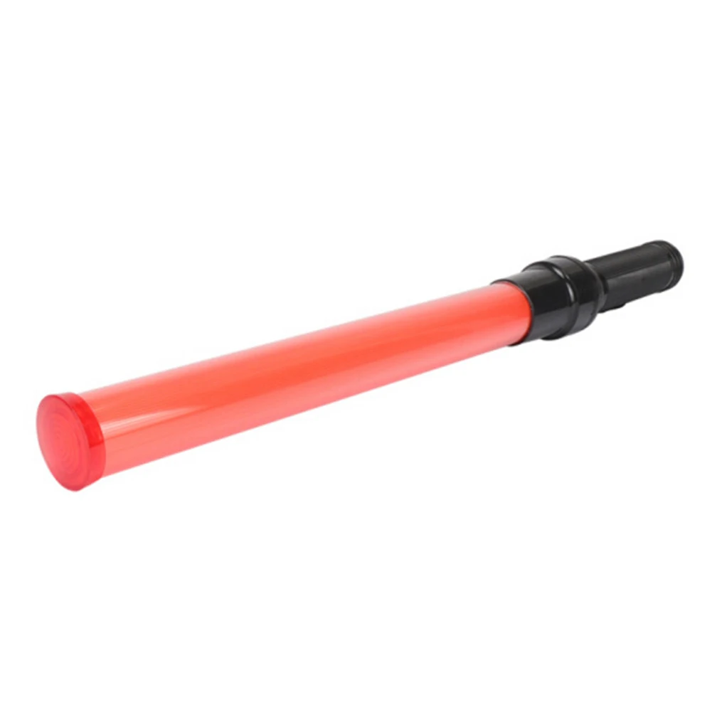 

2pcs 21inch Indicator Battery Operated Warning Wand LED Traffic Baton Signal Anti Slip Handle 2 Flashing Modes PVC Portable