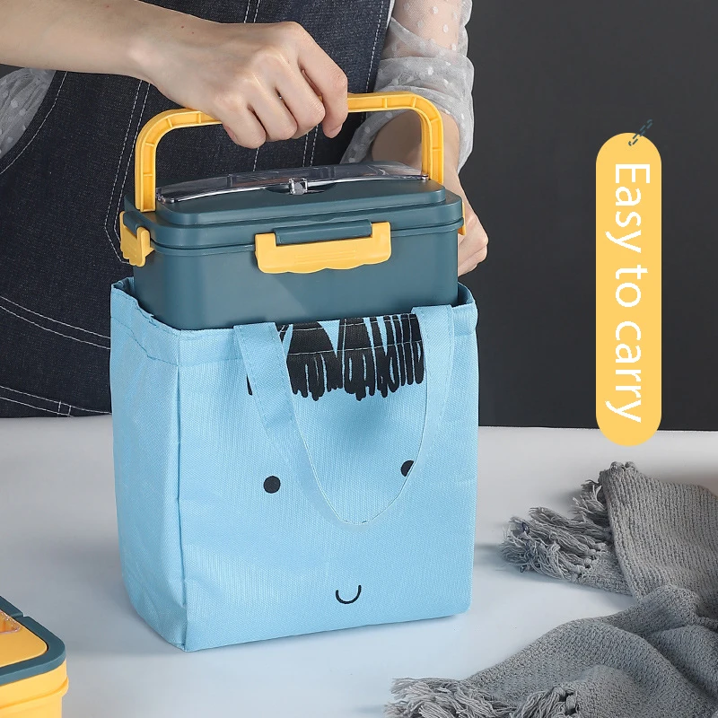 Ланч бокс Bento герметичный с отсеком портативный контейнер для еды из пшеничной