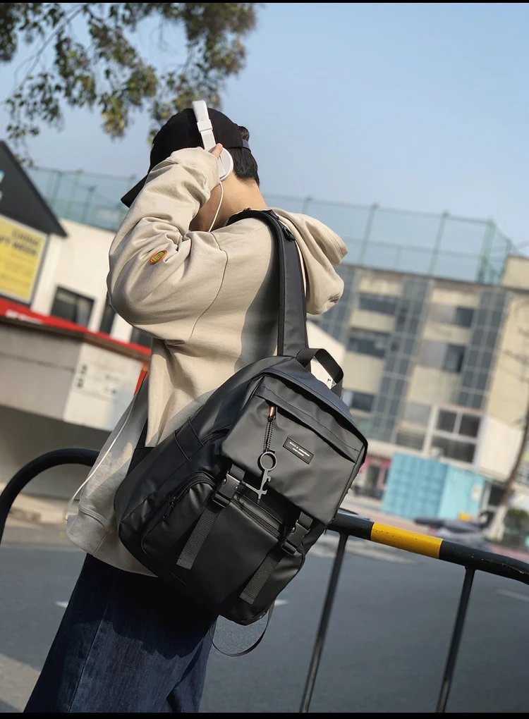 

YTX1594 Men's tooling style casual campus student school bag high school student fashion travel backpack